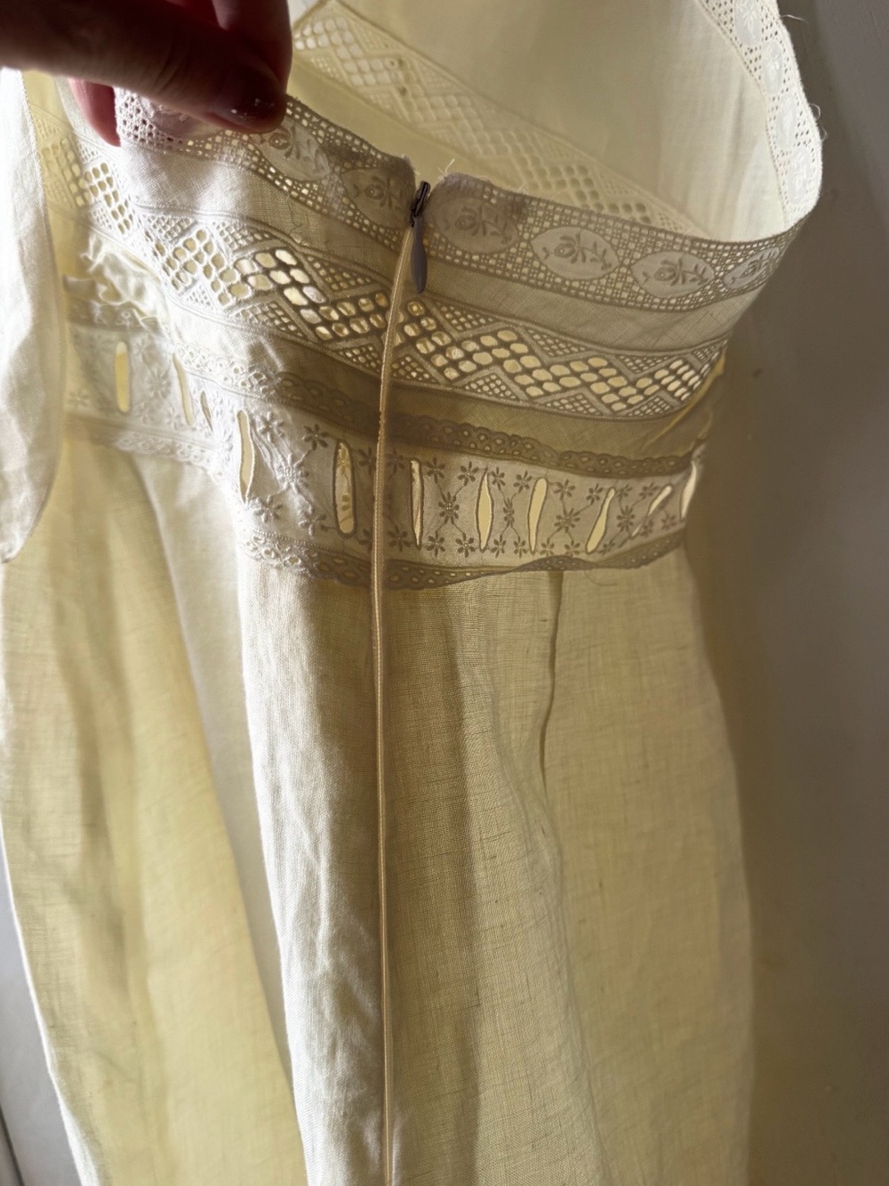 Chloe Cream Lace Insert Dress - Picture 5 of 10